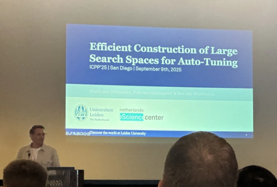 Floris-Jan Willemsen presenting at ICPP 2025