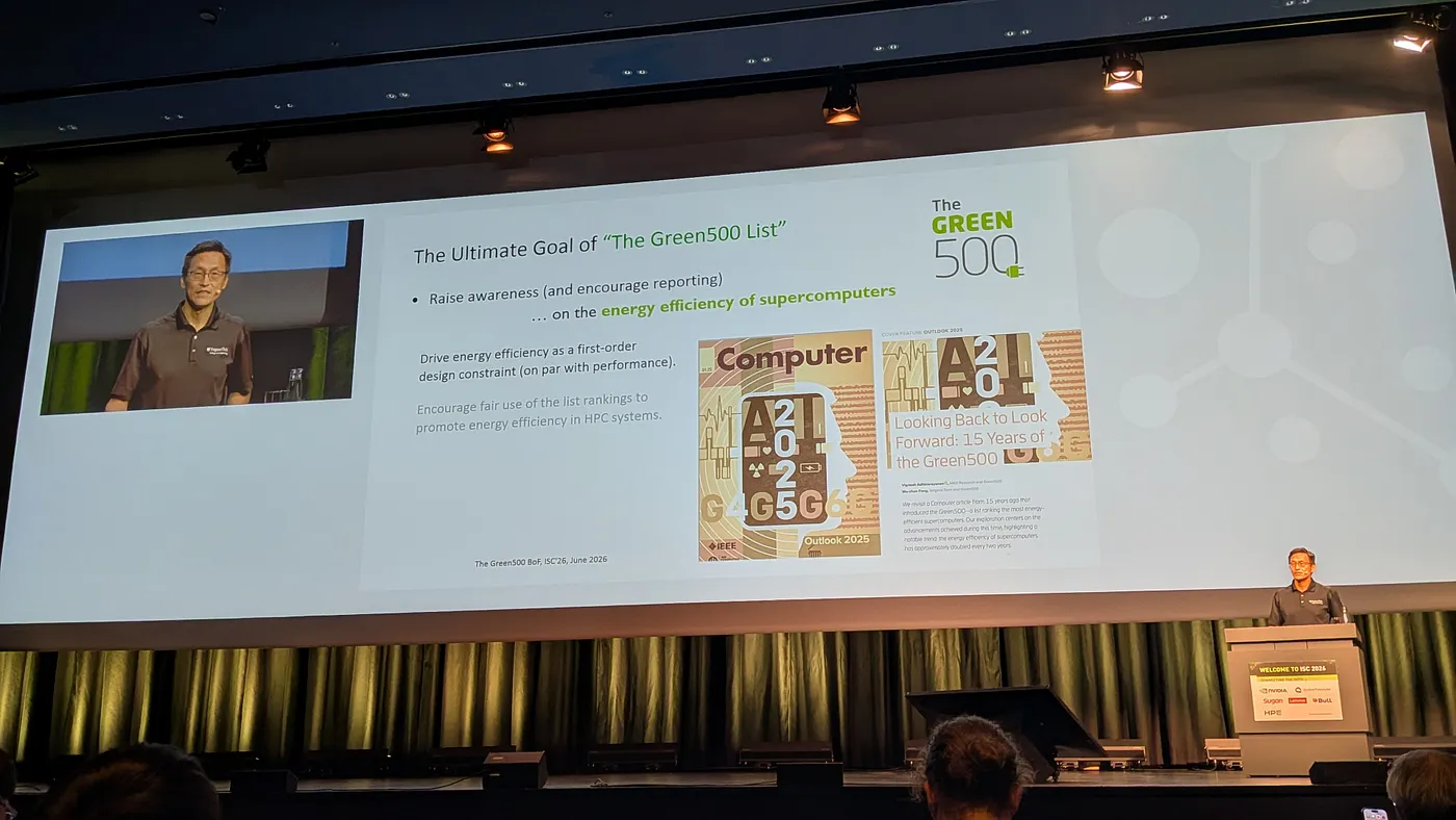 Prof. Wu Geng (Virginia Tech) introducing this year’s Green500 list.
