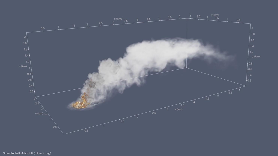 Better Understanding Wildfire-Atmosphere Interaction with GPU RayTracing
